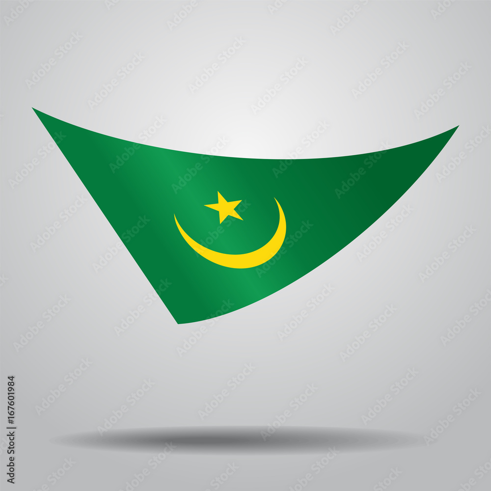 Mauritanian flag background. Vector illustration. Mauritanian flag background. Vector illustration.