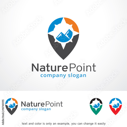 Free Download Nature Point Logo Template Design Vector, Emblem, Design Concept, Creative Symbol, Icon - GFXLoad