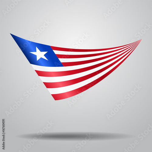 Liberian flag background. Vector illustration.
