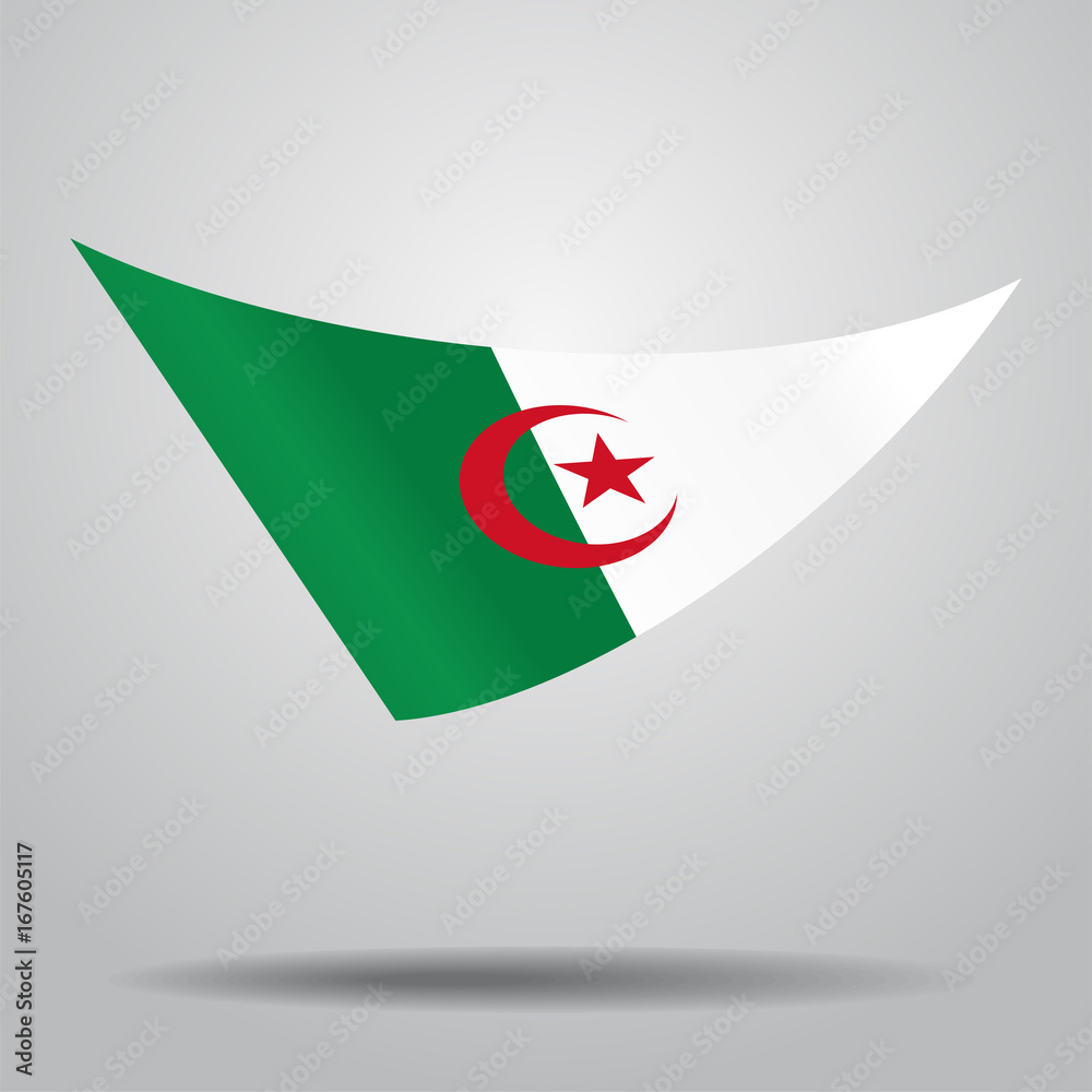 Obraz premium Algerian flag background. Vector illustration.