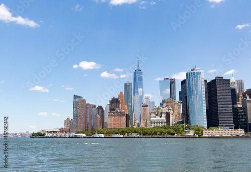 Lower Manhattan skyline New York City from bay NYC USA © fototehnik