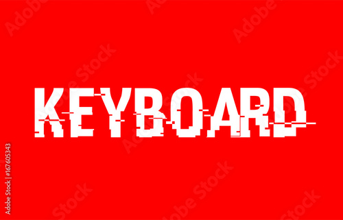keyboard text red white concept design background