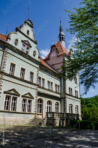 Background of Shenborn Castle in the Ukrainian carpathians