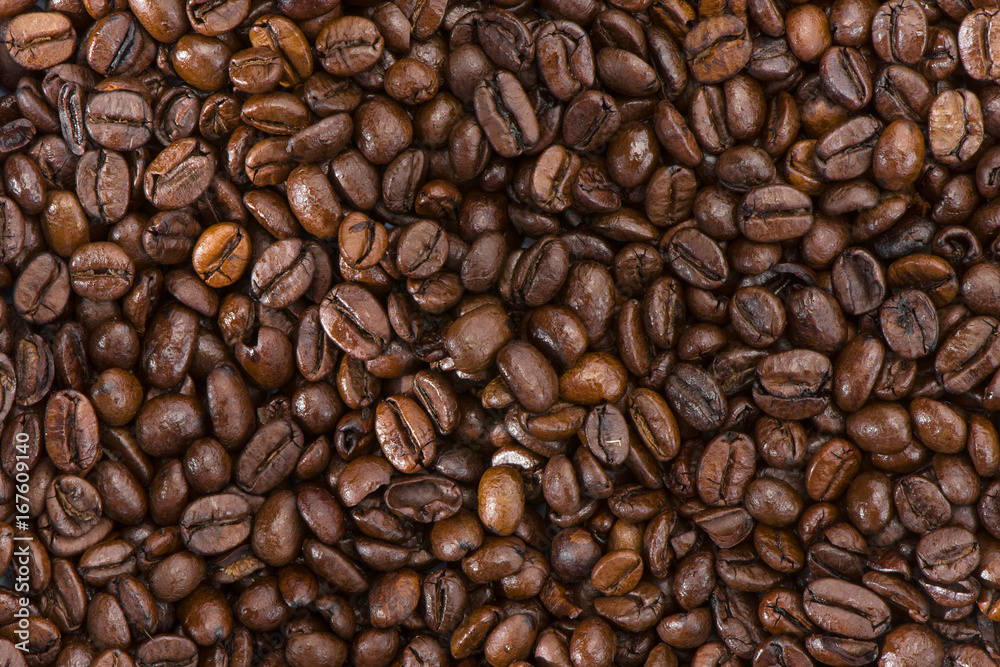 Toasted coffeee beans. Toasted coffeee beans.