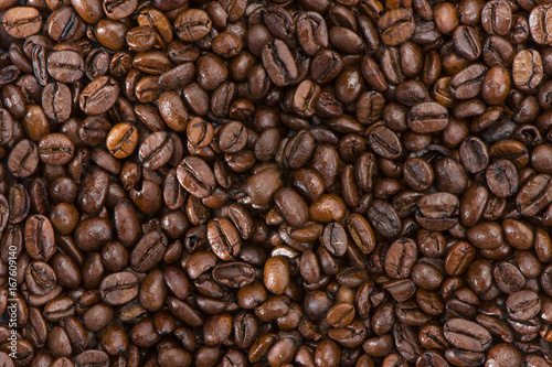 Toasted coffeee beans.