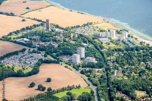 Panorama flight over the north of Germany. Schleswig-Holstein and Fehmarn photo