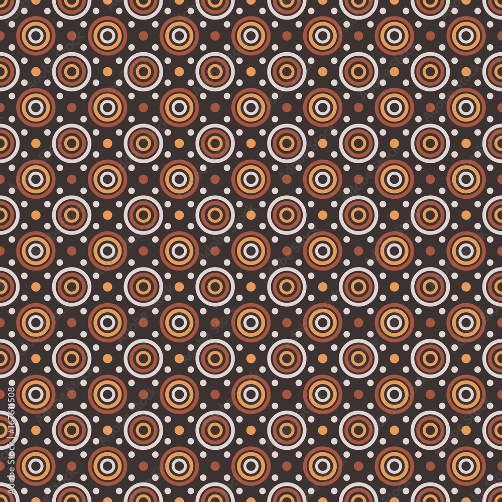 Brown circles pattern design