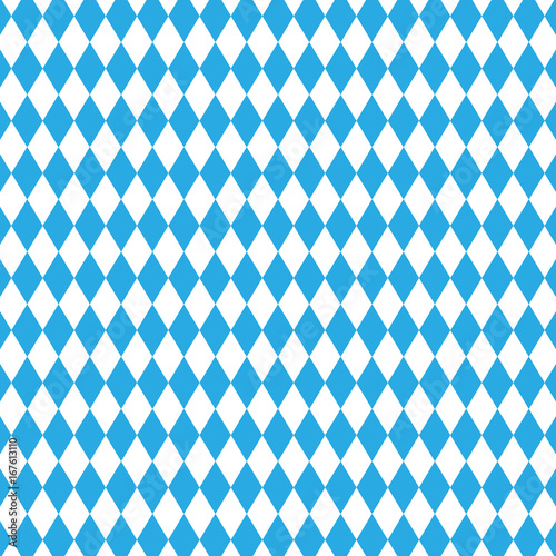 Bavarian flag pattern. Oktoberfest seamless pattern. Checkered blue seamless pattern of Bavaria flag