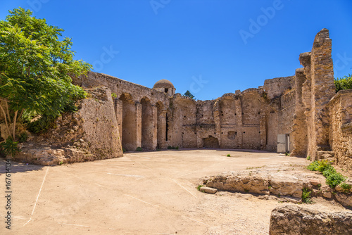 Alghero, Sardinia, Italy. Ruins of the fortress