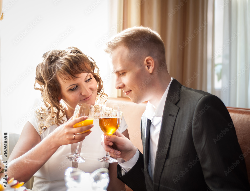 wedding party, feast and clinking of glasses
wedding party, feast and clinking of glasses
