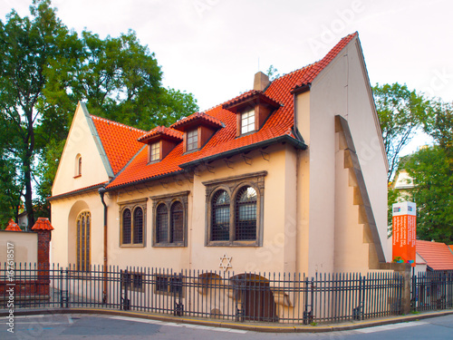 Pinkas Synagogue in Jewish Town of Prague, Czech Republic.