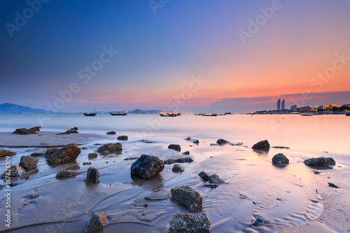 Xiamen Huandao Road Seascape Sunset