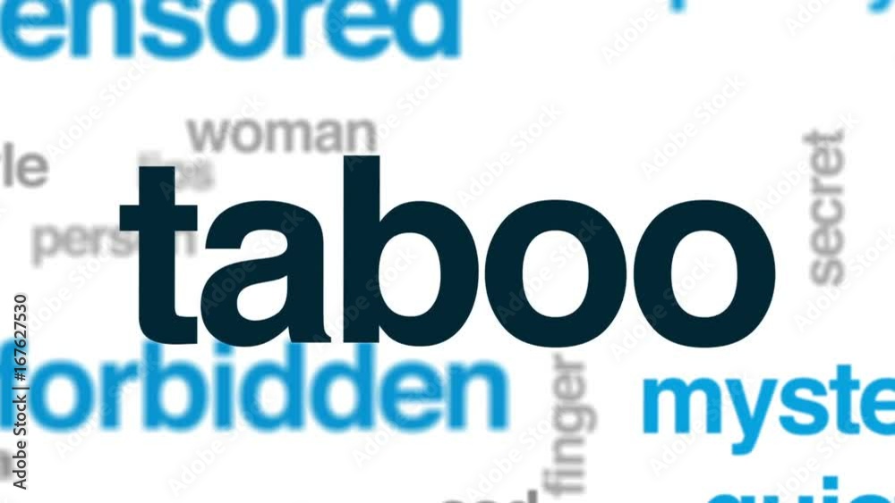 Taboo system animated word cloud, text design animation. Taboo system animated word cloud, text design animation.