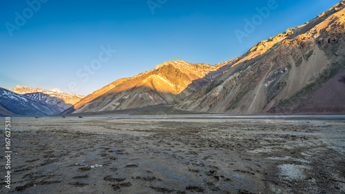 Mountain sky landscape Embalse el Yeso Chile