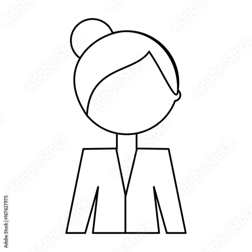 Woman profile cartoon