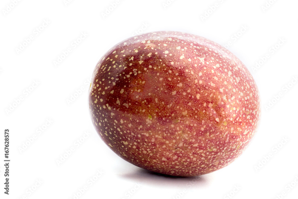 Fototapeta premium Red passion fruit on white