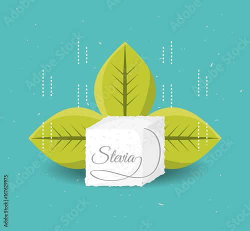 stevia natural sweetener with leaves