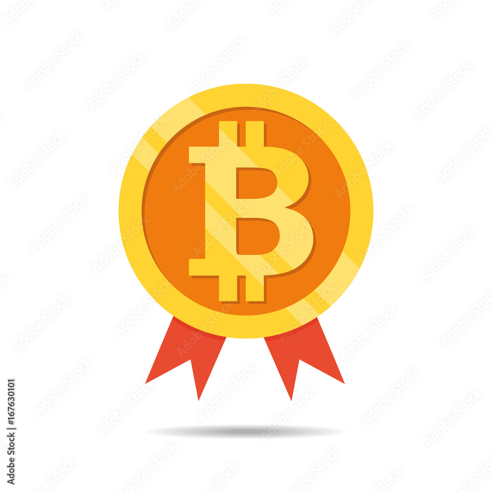 Bitcoin. Gold coin with Bitcoin symbol on white background. Bitcoin. Gold coin with Bitcoin symbol on white background.