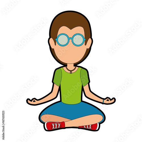 Hippie man cartoon