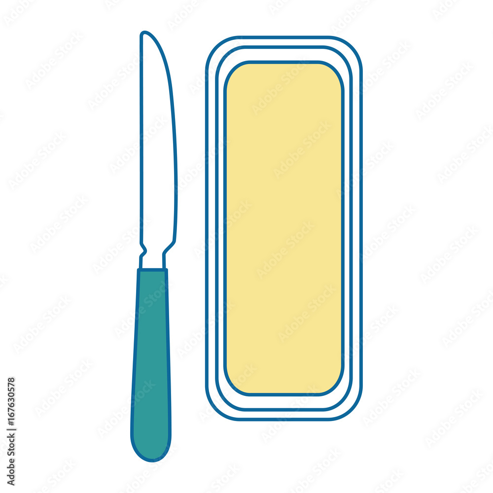 butter bar and knife icon