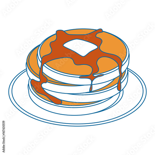 plate with pancakes icon