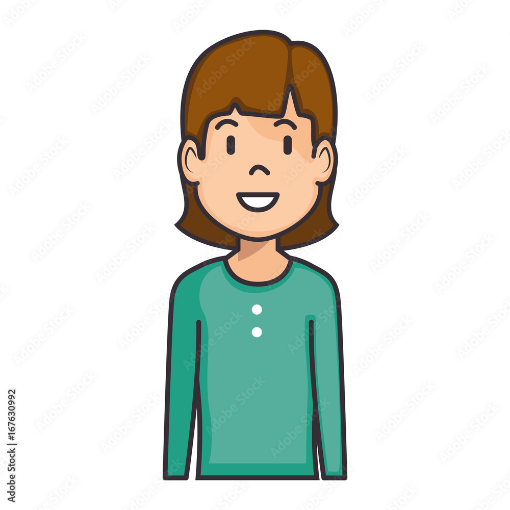 cartoon woman icon