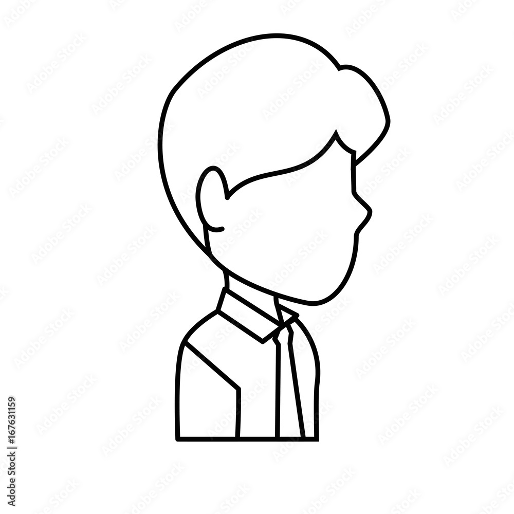 Man profile cartoon