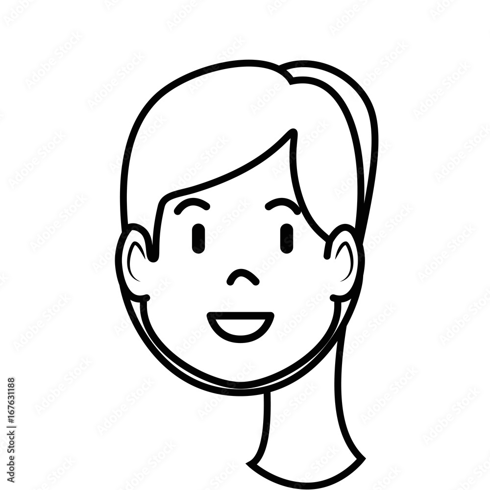 Woman profile cartoon