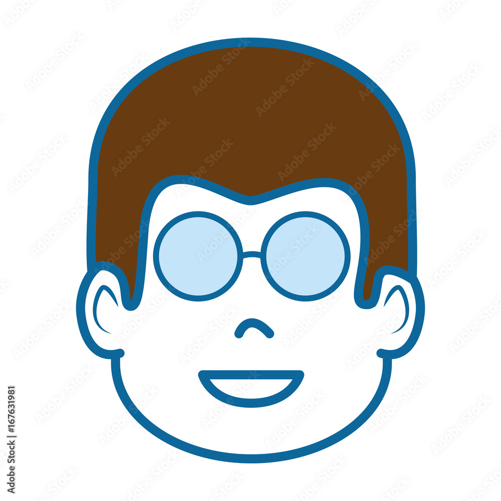 Man profile cartoon Man profile cartoon