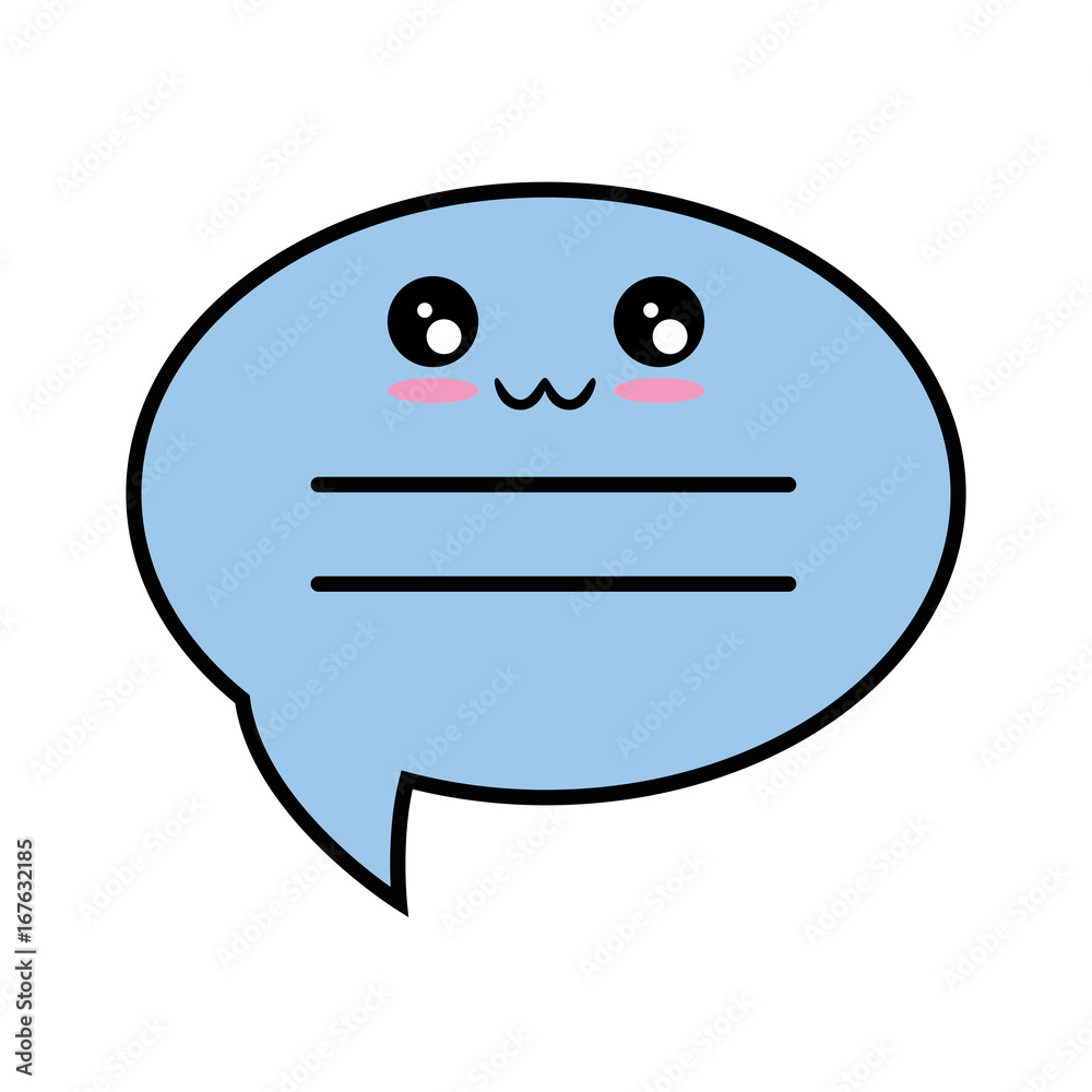 Obraz premium kawaii speech bubble icon