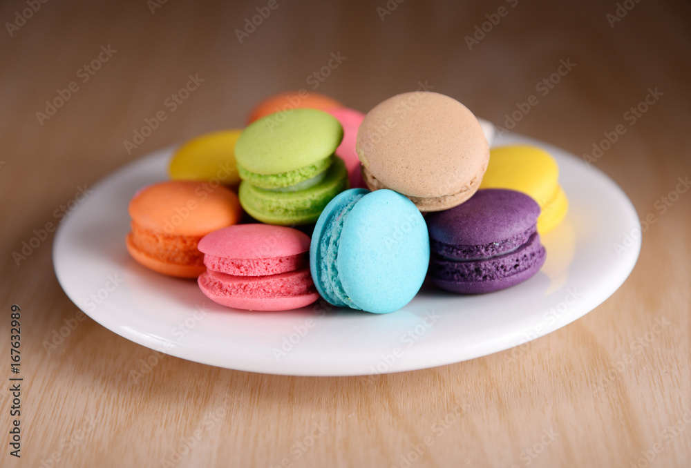 Fresh french colourful macaroons or macarons Fresh french colourful macaroons or macarons