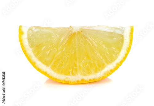 lemon slice isolated on white.