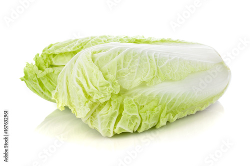 Fresh napa (chinese) cabbage isolated on white