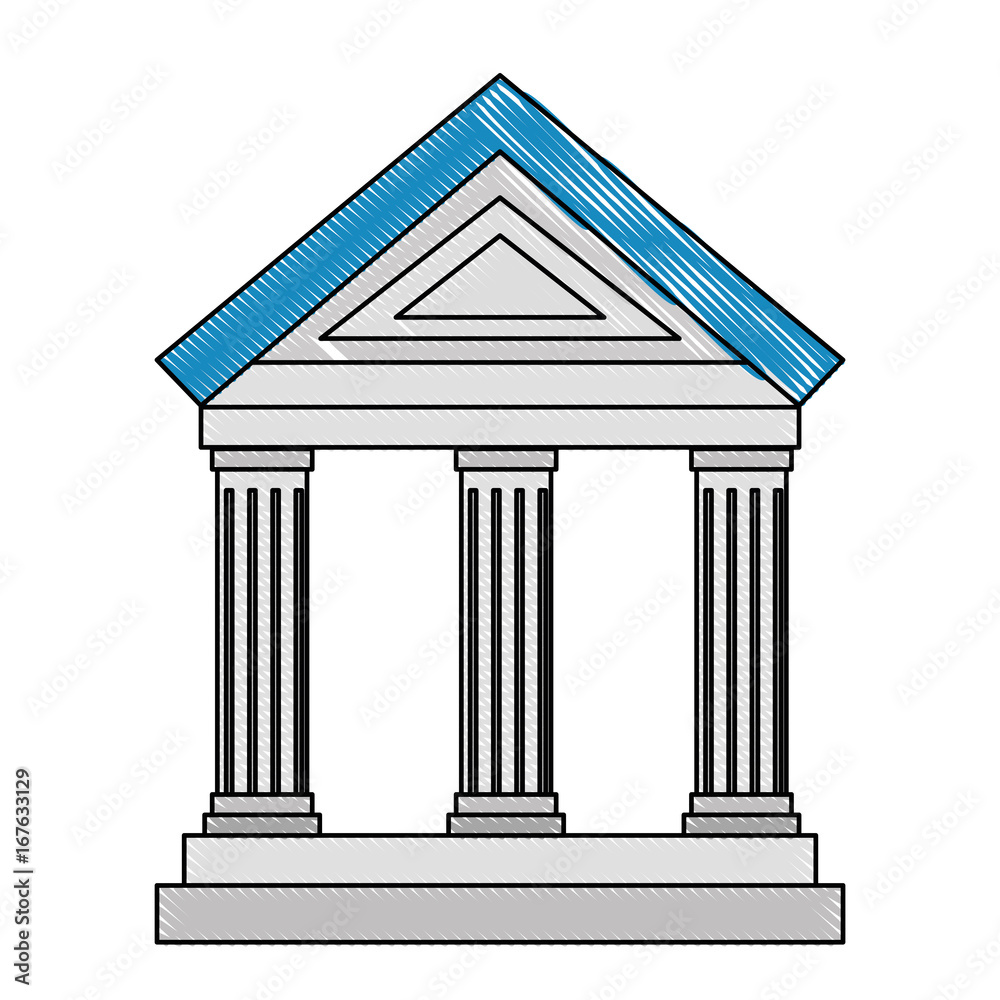 Obraz premium Bank building symbol