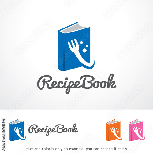 Recipe Book Logo Template Design Vector, Emblem, Design Concept, Creative Symbol, Icon
