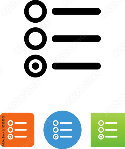 Radio Buttons Icon - Illustration
