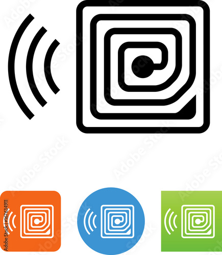 Radio Frequency Identification RFID Icon