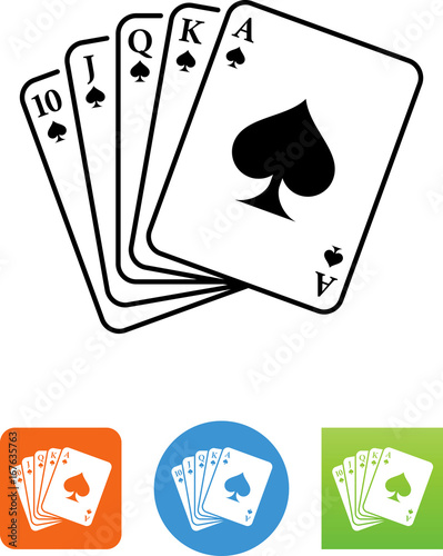 Royal Flush Icon - Illustration