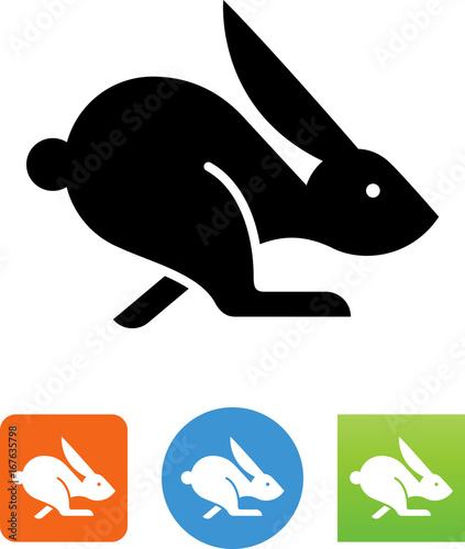Running Rabbit Icon - Illustration