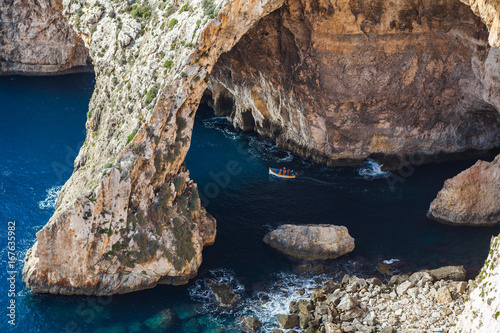 Boat trip around the Blue grotto in Malta