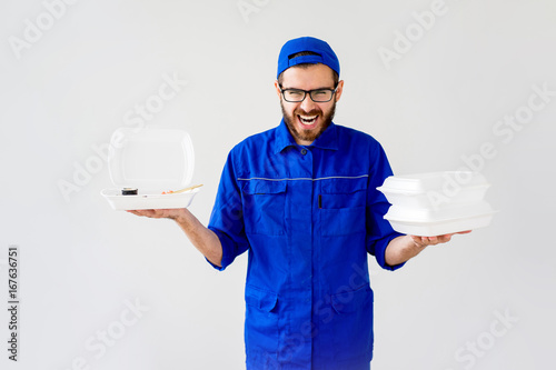 Smiling delivery guy