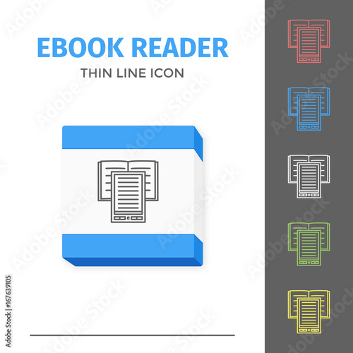 Thin lined ebook reader.