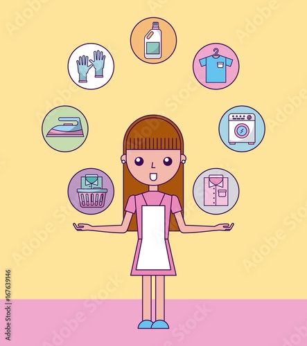 icon set laundry cleaning delicate vector illustration design graphic