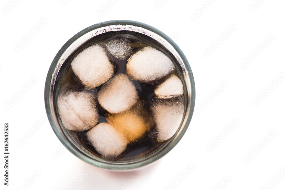 Top view of cola glass Top view of cola glass