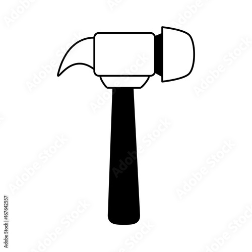 hammer tool icon image vector illustration design 