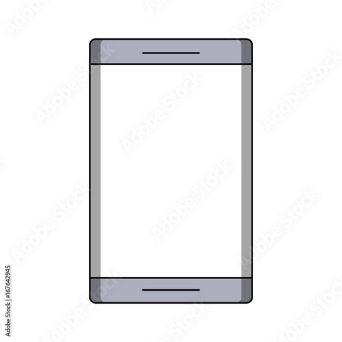 modern smartphone with blank screen icon image vector illustration design 