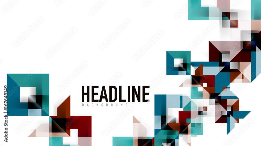 Business presentation geometric template