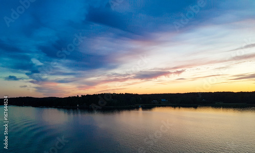 Fototapeta Naklejka Na Ścianę i Meble -  sunset at the archipelago of sweden