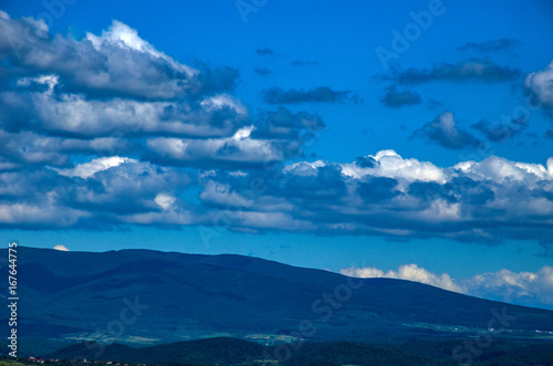 Background landscape with Ukrainian Carpathian Mountains in the Pylypets © zyoma_1986