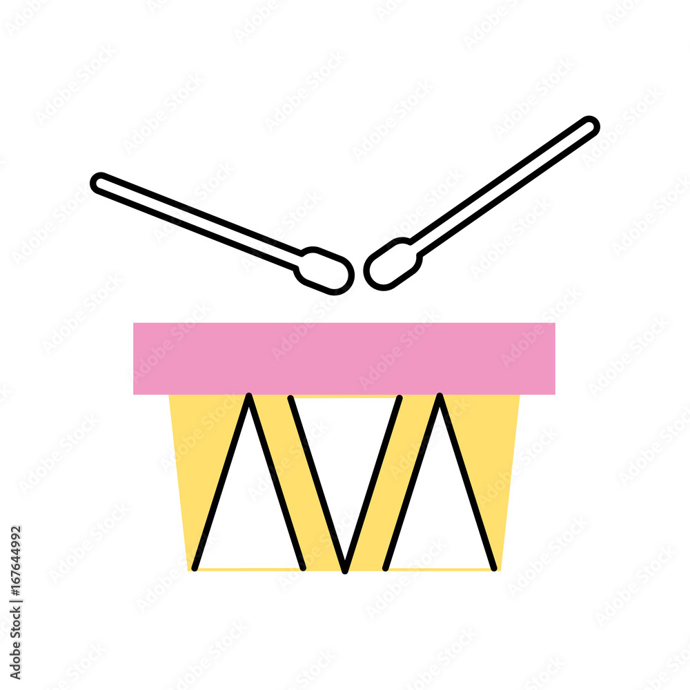 drums musical instrument icon vector illustration design